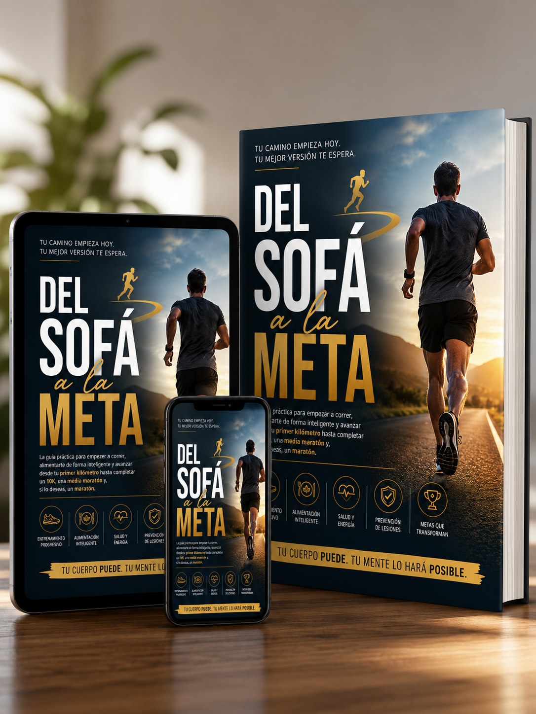 Del Sofá a la Meta en libro, tablet y móvil